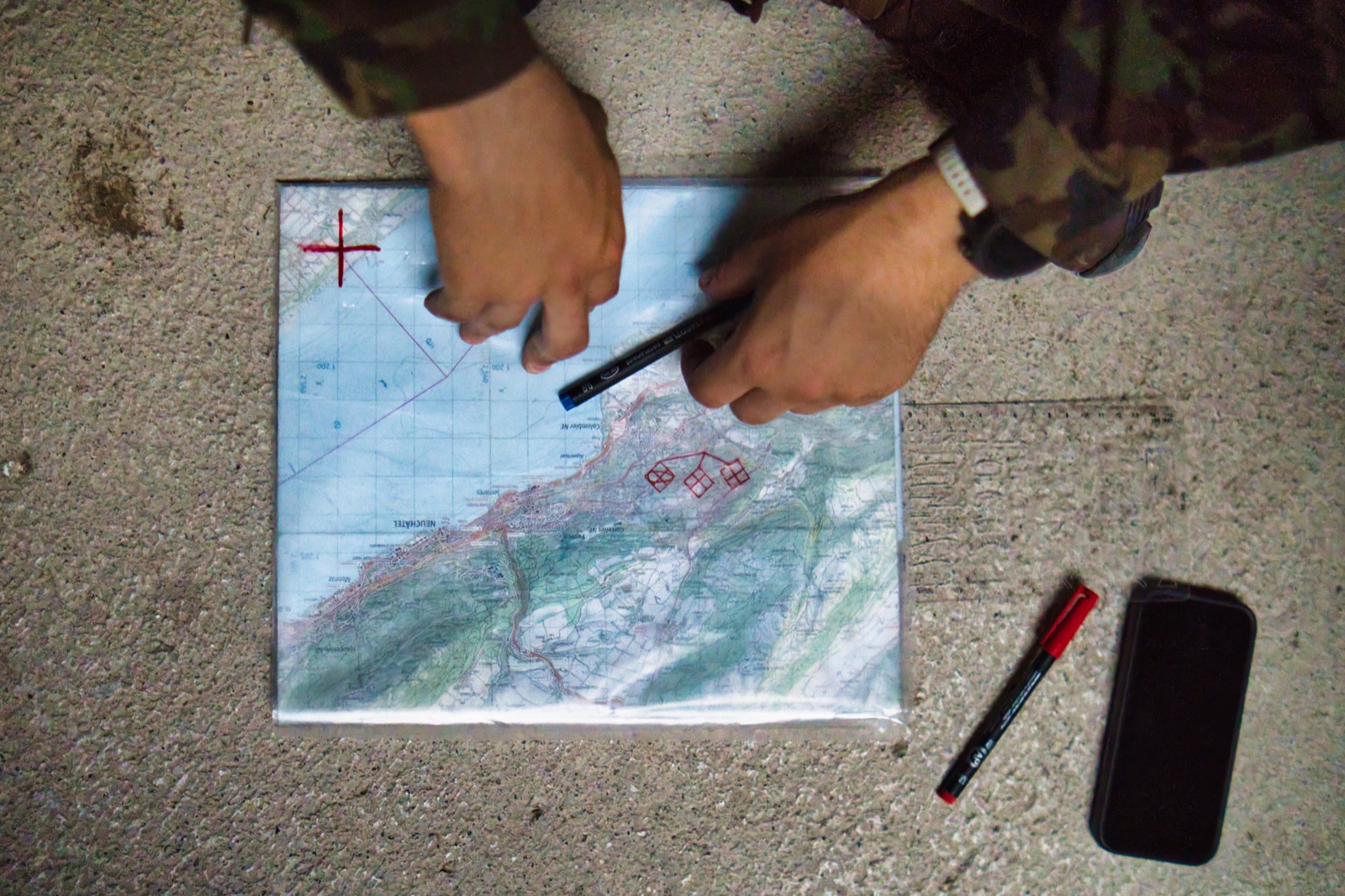 Map work and planning from above